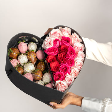 Heart Box - Blossoms & Chocolates Affair