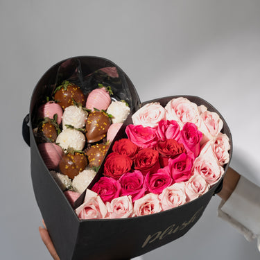 Heart Box - Blossoms & Chocolates Affair